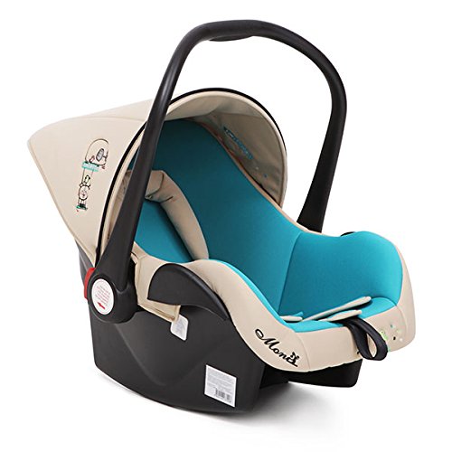 Kindersitz Babytravel Gruppe 0+ (0 - 13 kg) LB321 mit Sonnendach und Fußschutz (Türkis)