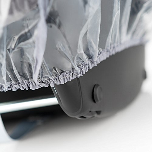 Universal Komfort Regenschutz für Babyschale (z.B. Maxi-Cosi / Cybex / Römer) | gute Luftzirkulation, verschließbares Kontakt-Fenster, Eingriffsöffnung für Tragegriff, PVC-frei - 6