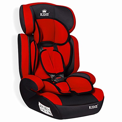 Kidiz® Autokindersitz Autositz Kinderautositz 9-36 kg Gruppe 1+2+3 Kindersitz (Rot) - 3