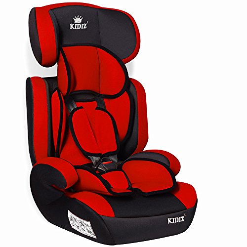 Kidiz® Autokindersitz Autositz Kinderautositz 9-36 kg Gruppe 1+2+3 Kindersitz (Rot) - 4