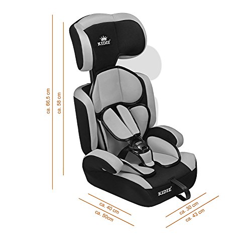 Kidiz® Autokindersitz Autositz Kinderautositz 9-36 kg Gruppe 1+2+3 Kindersitz (Rot) - 6