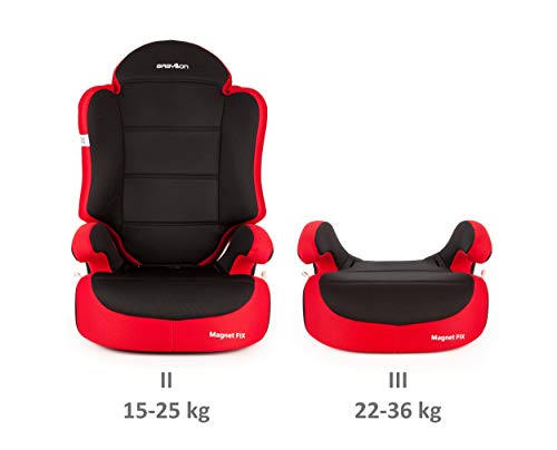 Babylon Magnet Fix Autokindersitz Gruppe 2/3, 15-36kg Kindersitz mit Isofix Autositz Einstellbare Kopfstütze ECE R44/04 Rot - 3