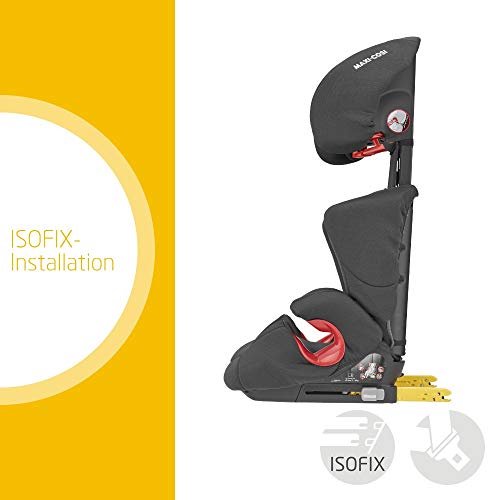 Maxi-Cosi Rodi XP FIX Kindersitz, Mitwachsender ISOFIX Kinderautositz der Gruppe 2/3 (15-36 kg), Nutzbar ab ca. 3,5 bis 12 Jahre, Basic Black (schwarz) - 2