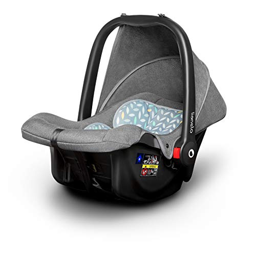 Lionelo Noa Plus Auto Kindersitz Babyschale ab Geburt bis 13 kg Fußabdeckung Sonnendach leichte Konstruktion 3-Punkt-Sicherheitsgurt abnehmbarer Polsterbezug (Grau) - 6