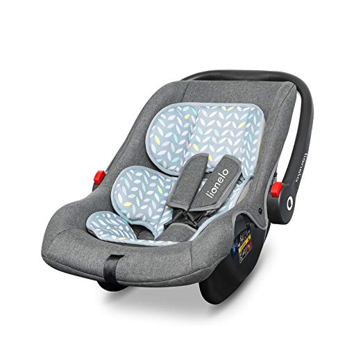 Lionelo Noa Plus Auto Kindersitz Babyschale ab Geburt bis 13 kg Fußabdeckung Sonnendach leichte Konstruktion 3-Punkt-Sicherheitsgurt abnehmbarer Polsterbezug (Grau) - 9