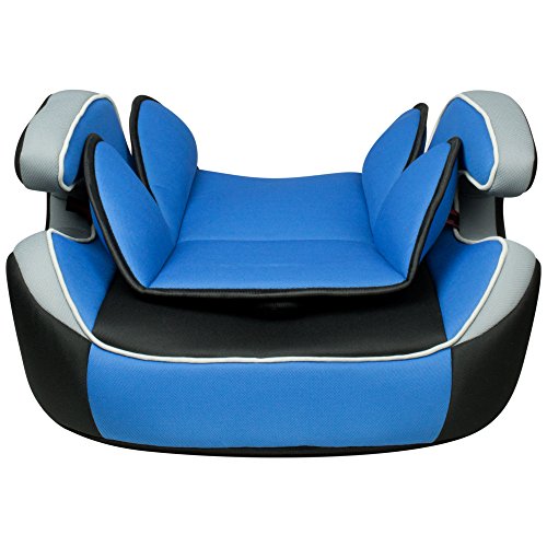 XOMAX XM-K4 BLUE Kindersitz 9-36 kg, Gruppe I / II / III, ECE R44/04 geprüft, Farbe: Blau, Schwarz, Grau + mitwachsend + 5-Punkte-Sicherheitsgurt + Kopfstütze verstellbar + Rückenlehne abnehmbar / Bezüge abnehmbar & waschbar - 3