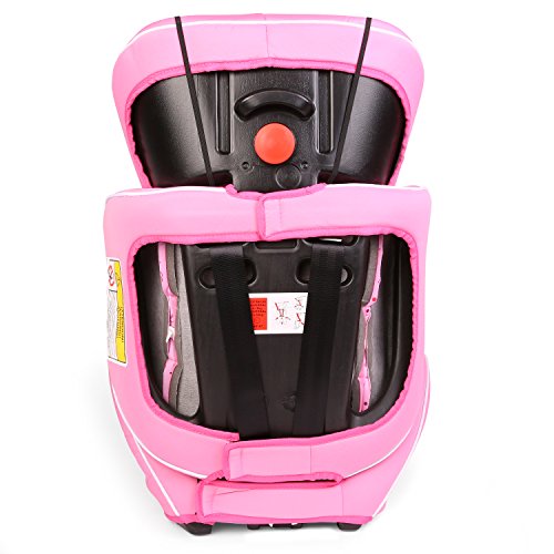 KIDUKU® Autokindersitz Kindersitz Kinderautositz, Sitzschale, universal, zugelassen nach ECE R44/04, in 6 verschiedenen Farben, 9 kg - 36 kg 1 - 12 Jahre, Gruppe 1 / 2 / 3 (Rosa/Pink) - 5