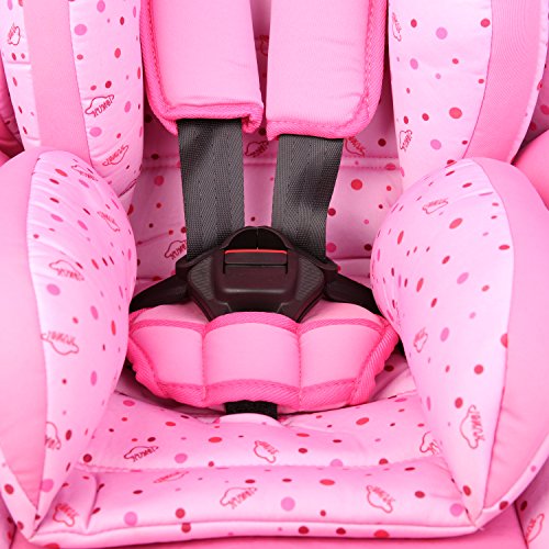 KIDUKU® Autokindersitz Kindersitz Kinderautositz, Sitzschale, universal, zugelassen nach ECE R44/04, in 6 verschiedenen Farben, 9 kg - 36 kg 1 - 12 Jahre, Gruppe 1 / 2 / 3 (Rosa/Pink) - 7